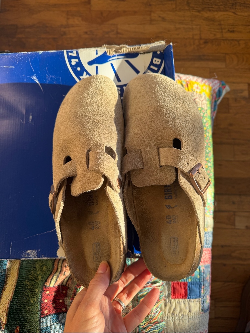 Birkenstock Taupe Boston Clogs - Picture 7 of 12